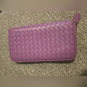 Bottega Veneta Purple Intrecciato Wallet